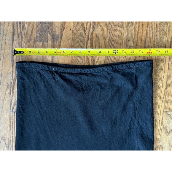 CALYPSO Black 100% Linen Maxi Ruffle Raw Hem Skirt   Women's Size Medium - Picture 8 of 8